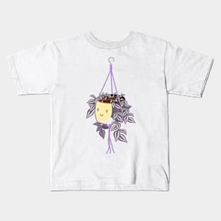 tradscantia plant in non-binary pride pot Kids T-Shirt